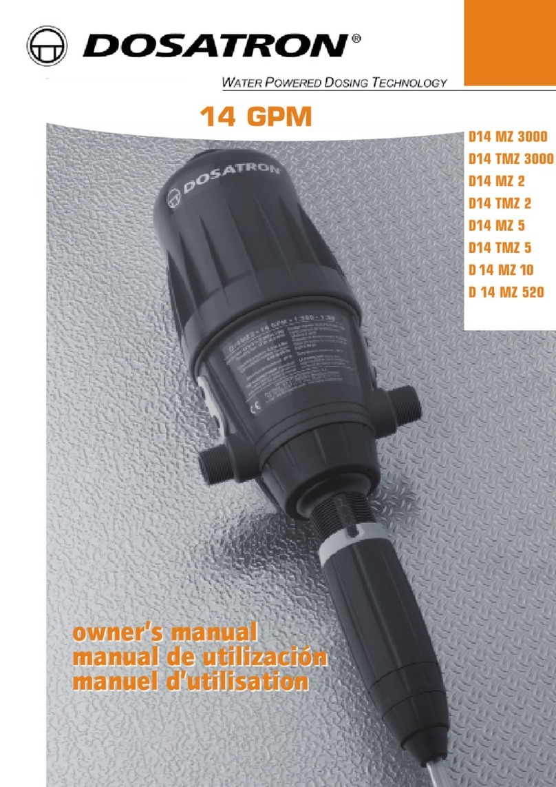 dosatron D14 MZ 3000 User manual