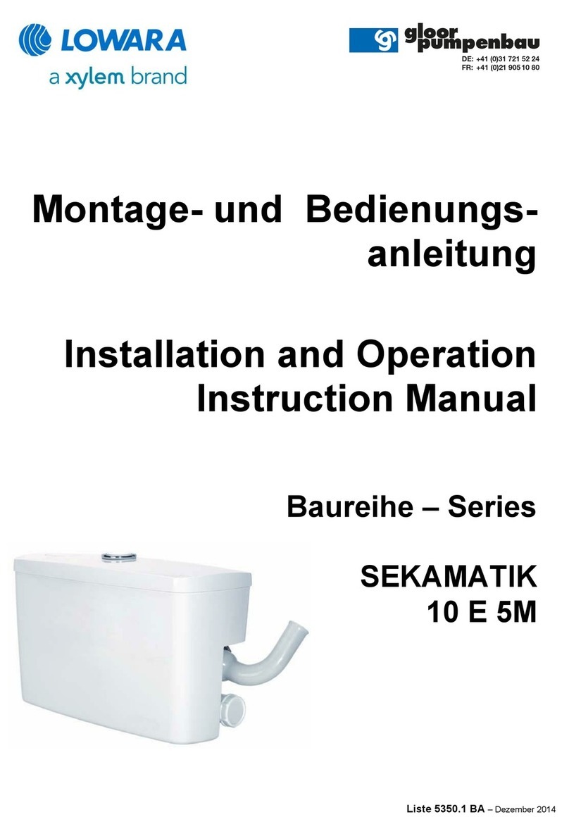 Xylem Lowara SEKAMATIK 10 E 5M Service manual