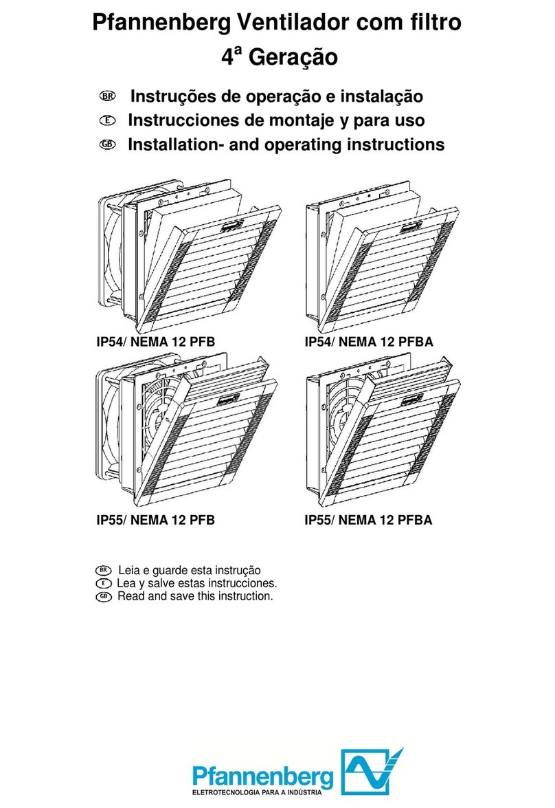 Pfannenberg IP54/ NEMA 12 PFBA User manual