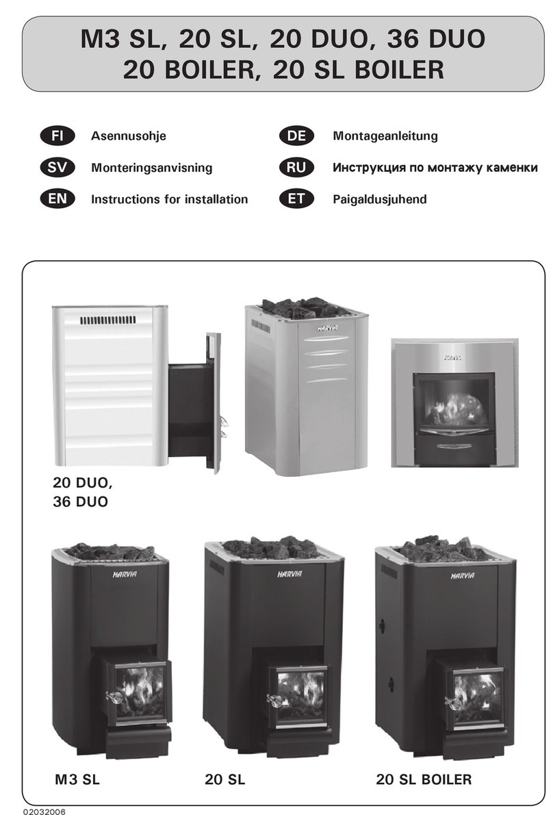 Harvia M3 SL Instructions for installation