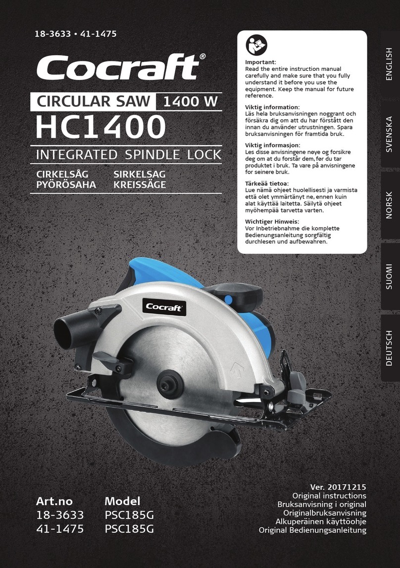 Cocraft PSC185G User manual