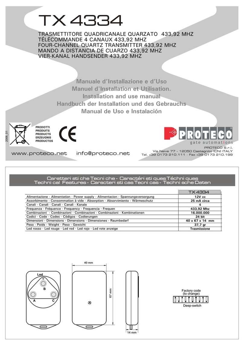 Proteco TX 4334 Guide