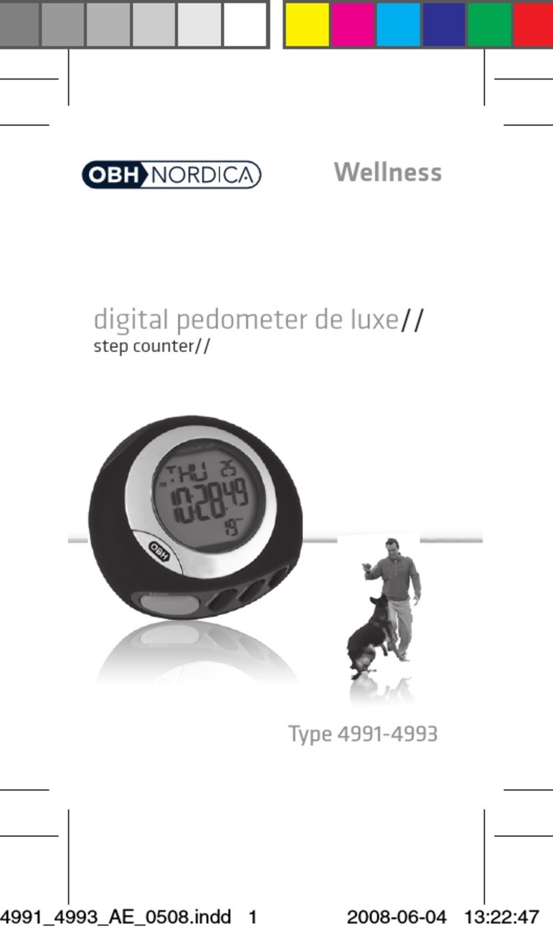 OBH Nordica Digital Pedometer De Luxe Instructions of use