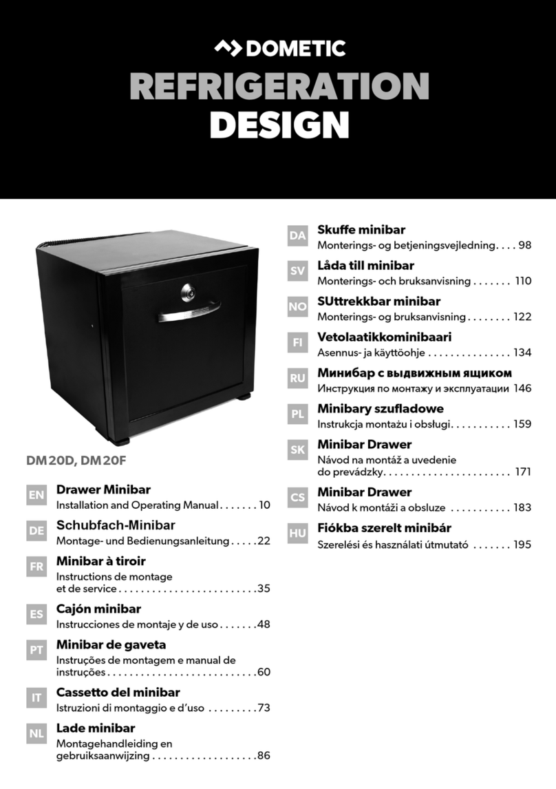 Dometic DM20D Installation and operating manual