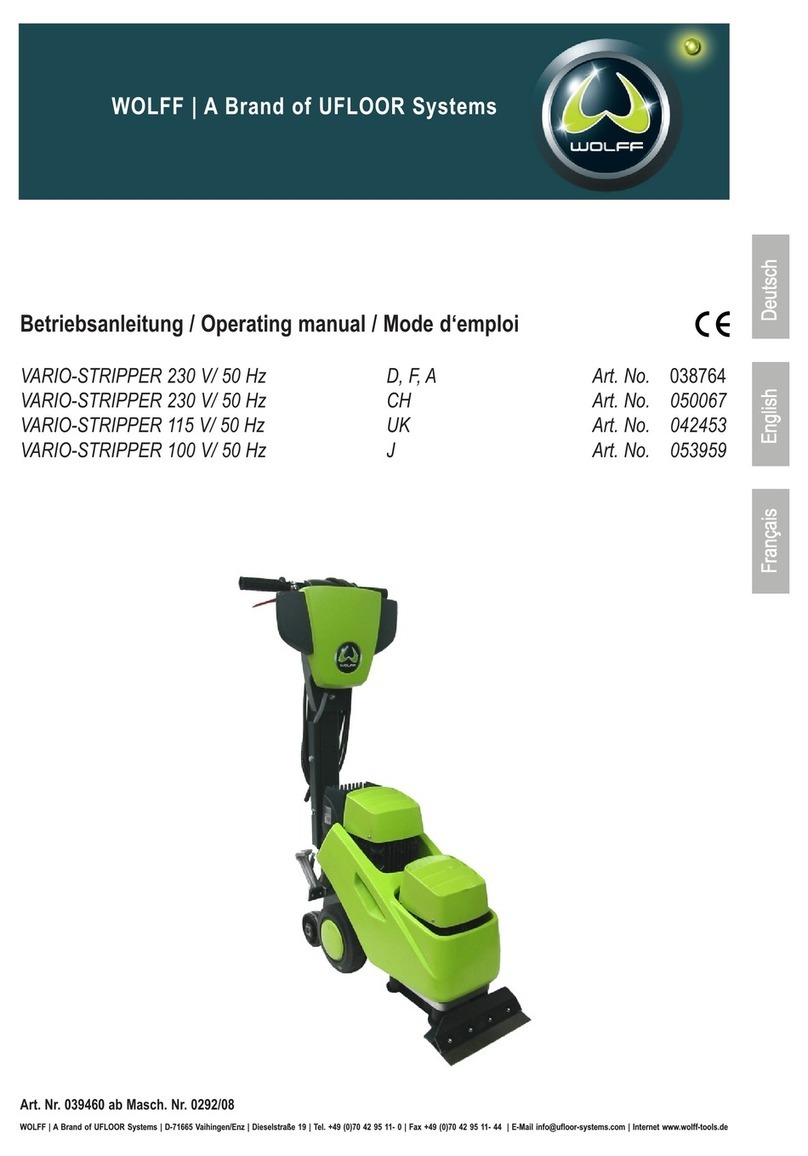 UFLOOR WOLFF Vario-Stripper Series User manual