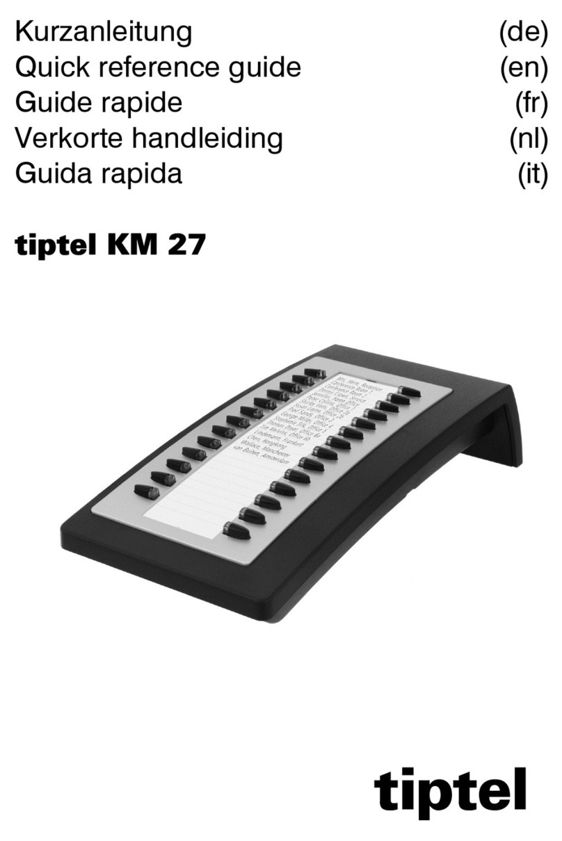 TIPTEL KM 27 Quick reference guide