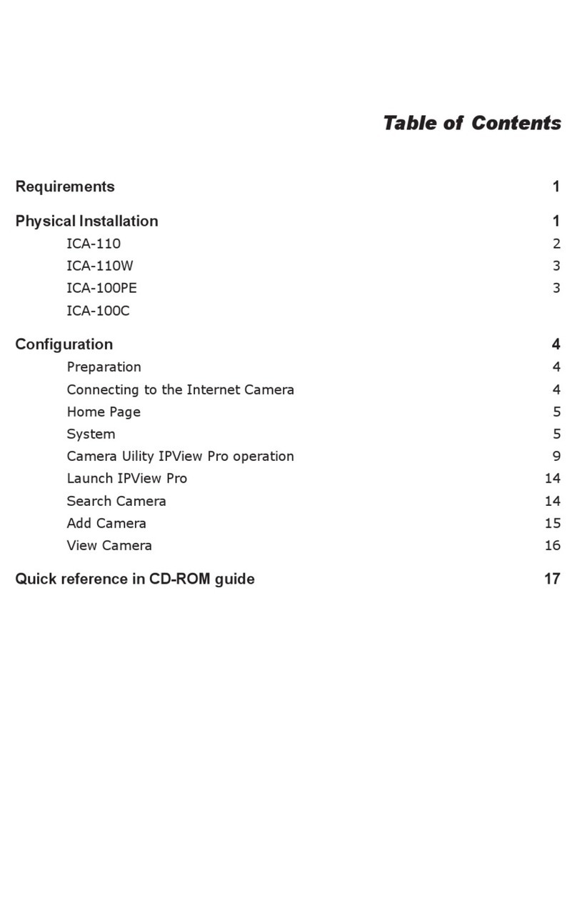 Planet Internet Camera ICA-110 User manual