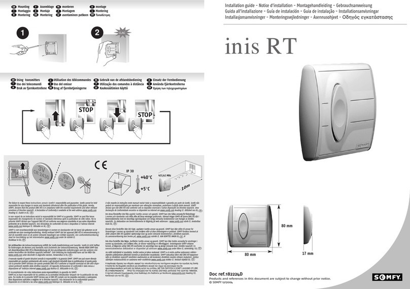 SOMFY inis RT User manual SOMFY inis RT User manual