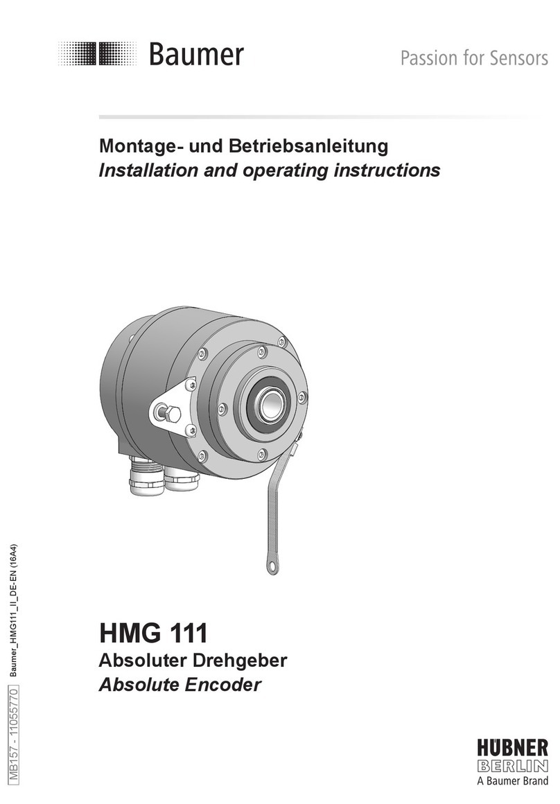 Baumer HUBNER BERLIN HMG 111 Installation and operating instructions Baumer HUBNER BERLIN HMG 111 Installation and operating instructions