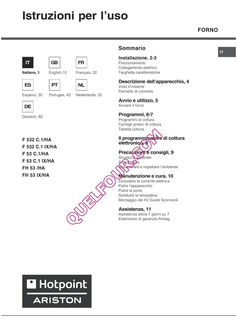 Hotpoint Ariston F 532 C.1/HA operating instructions