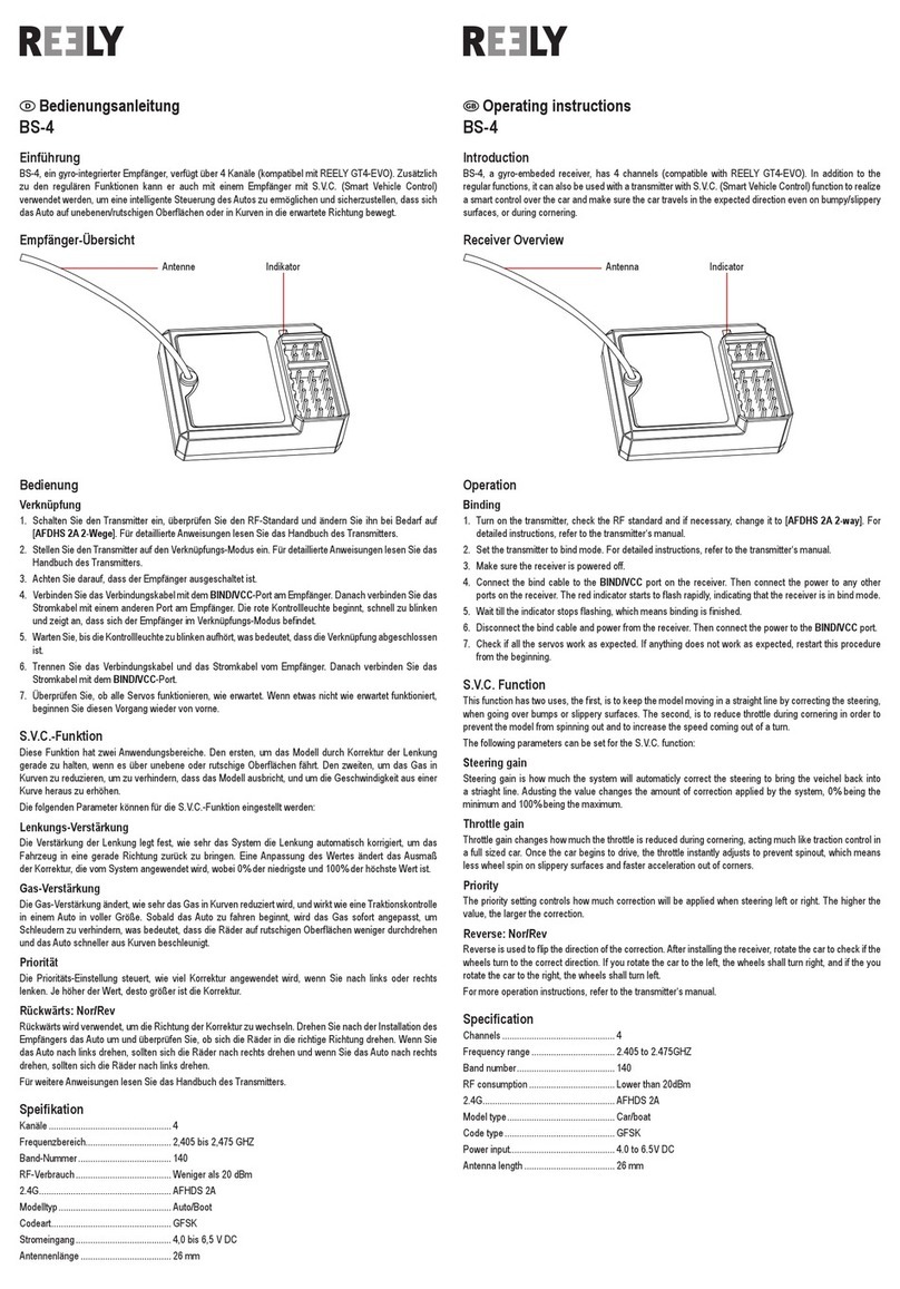 Reely BS-4 operating instructions