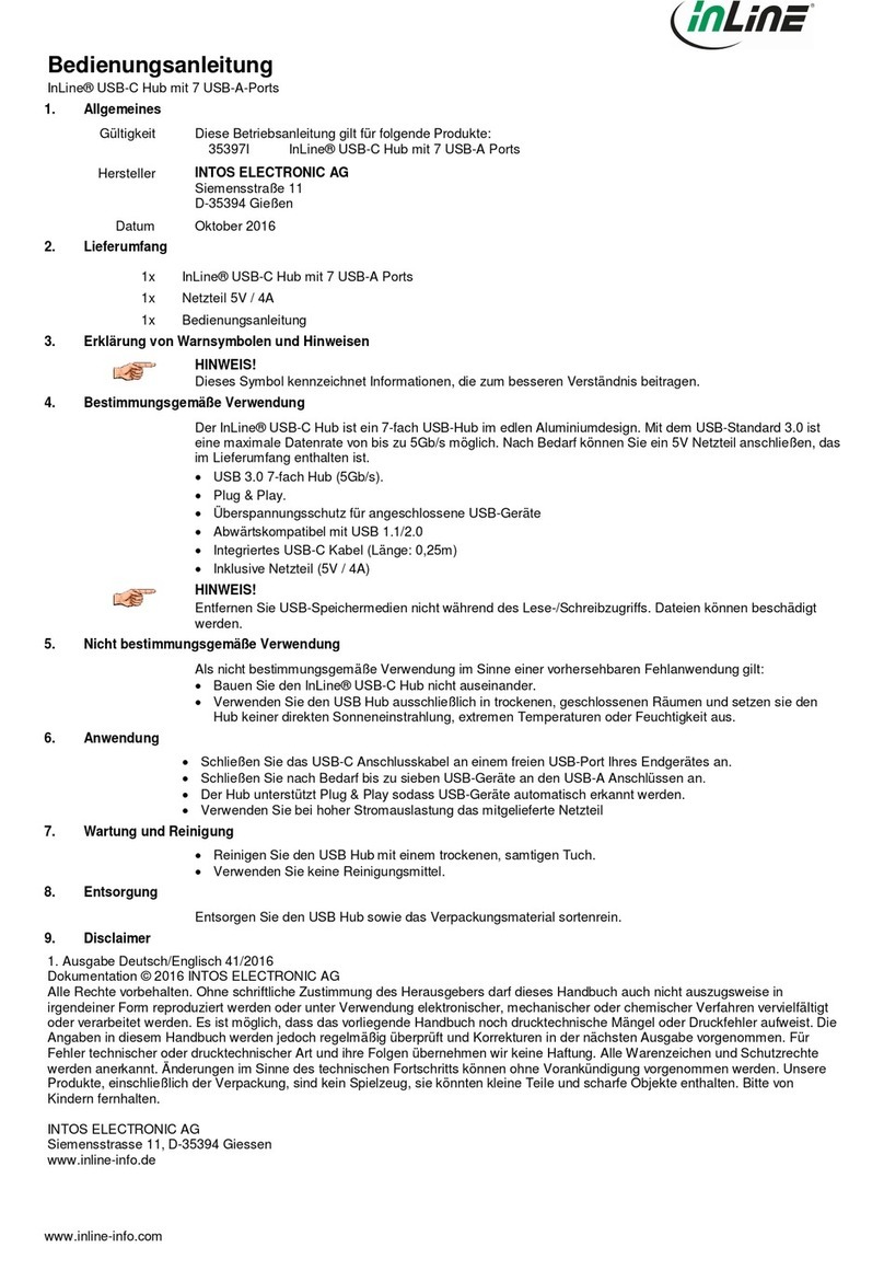 Intos Electronic inLine 35397I operating instructions