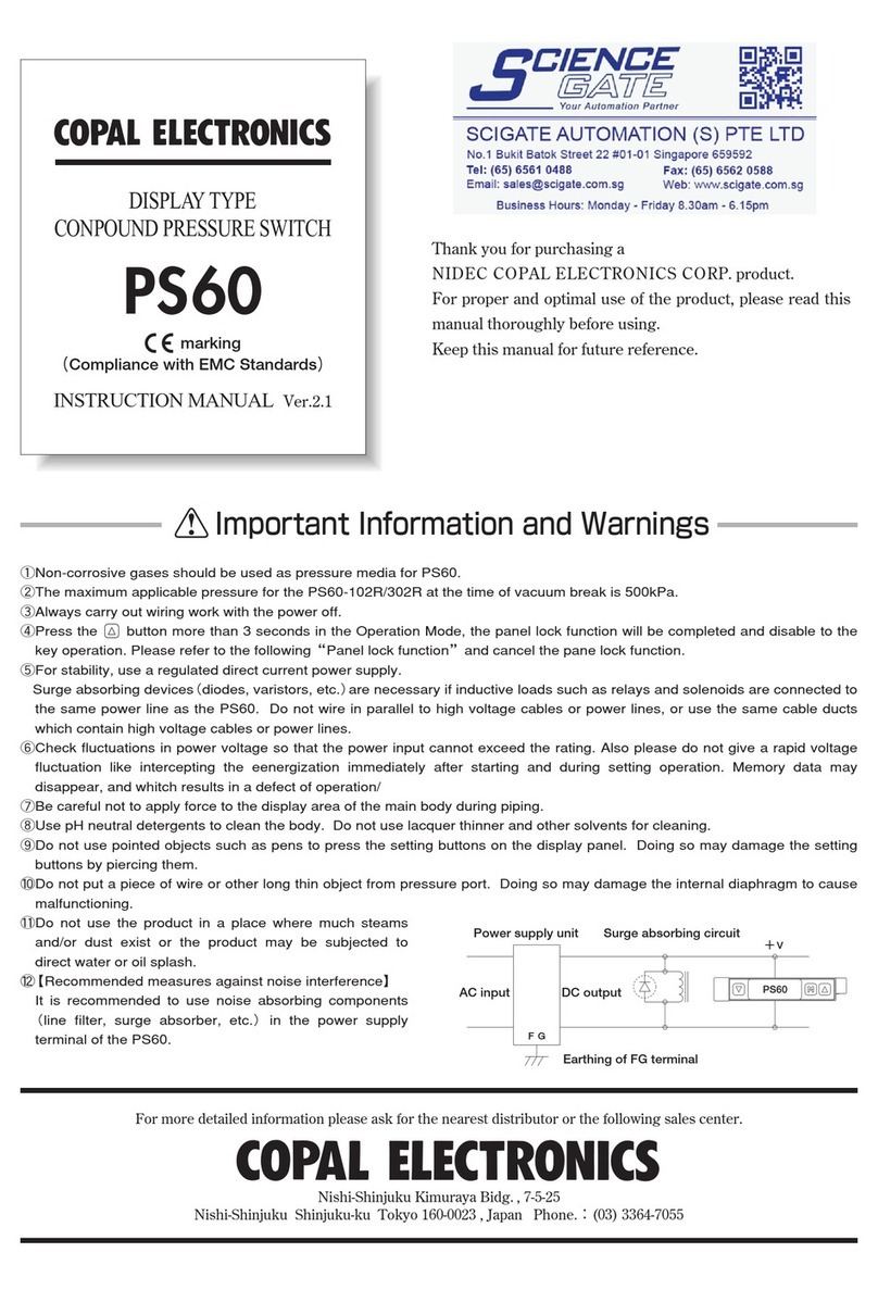 Copal PS60 instruction manual