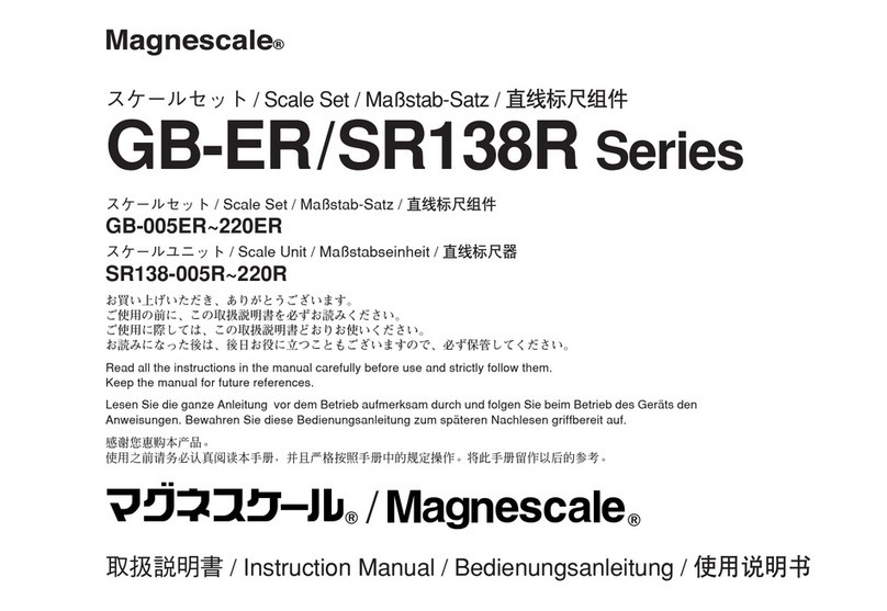Magnescale SR138-025R instruction manual
