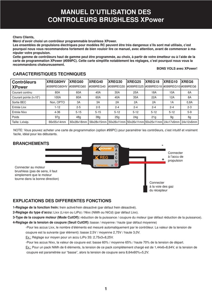 Topmodel XPower XREG80HV user manual