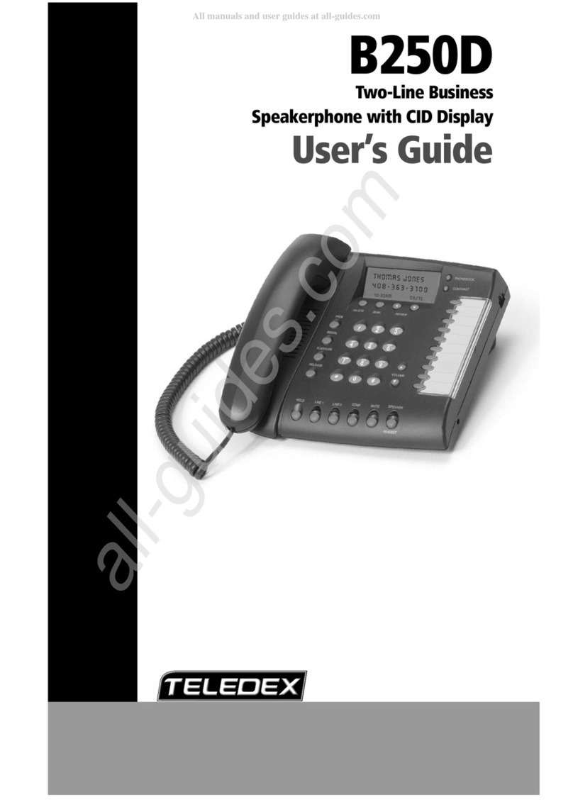 Teledex B250D user guide