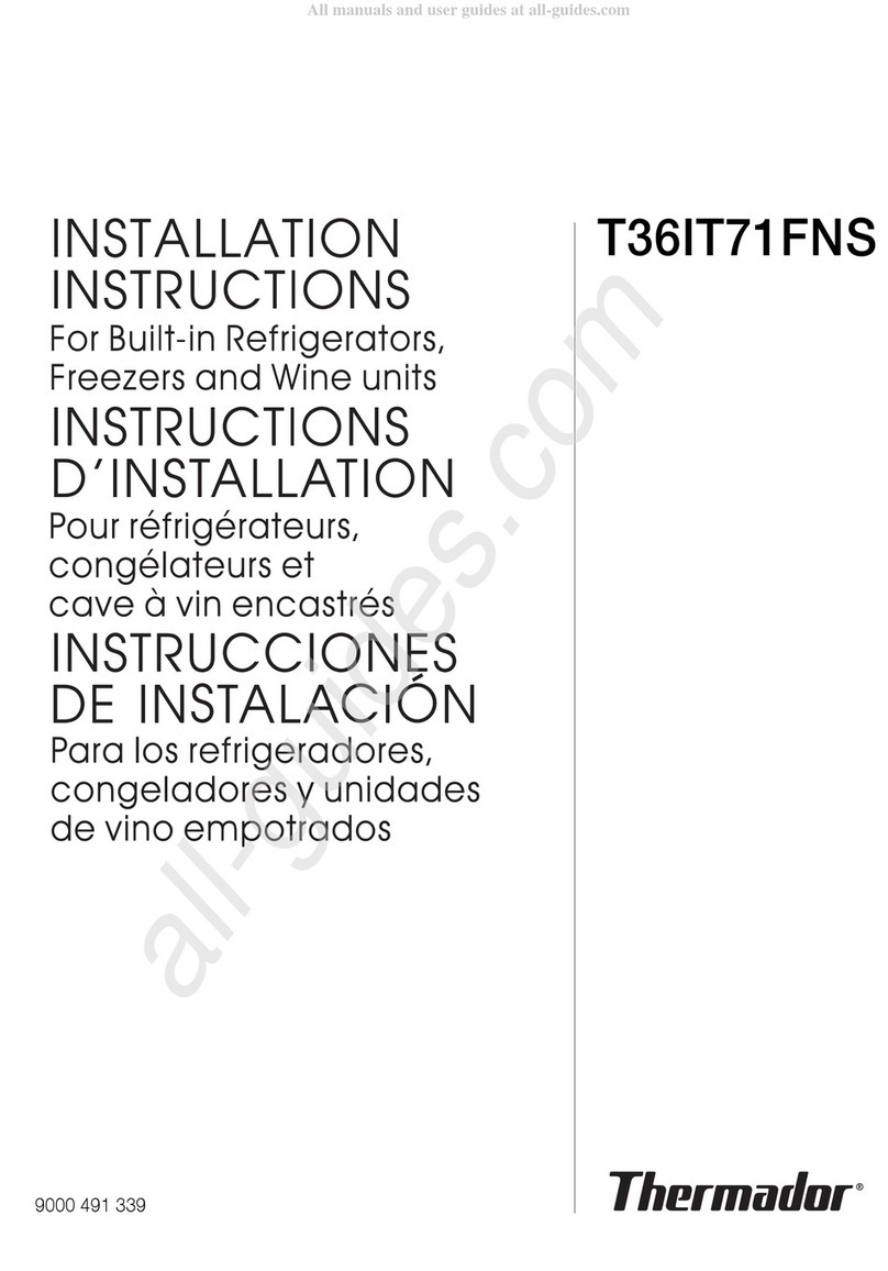 Thermador FREEDOM T36IT71FNS installation instructions