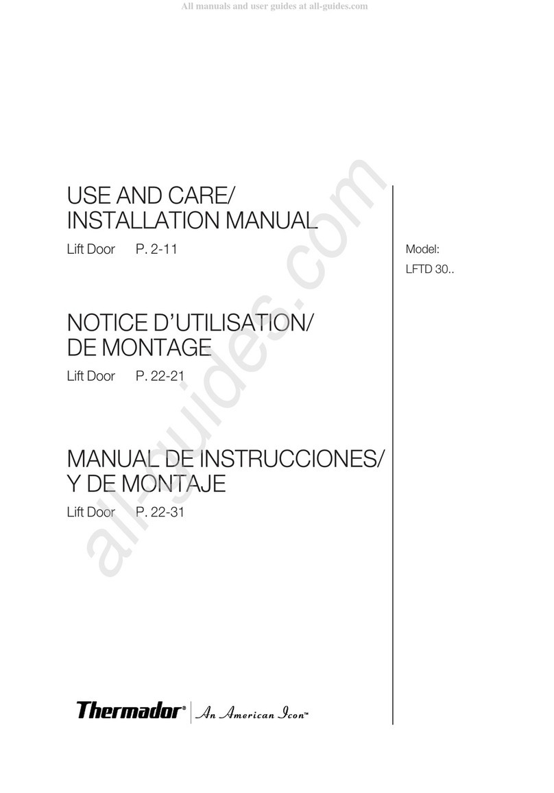 Thermador LFTD 30 Series Operating instructions Thermador LFTD 30 Series Operating instructions