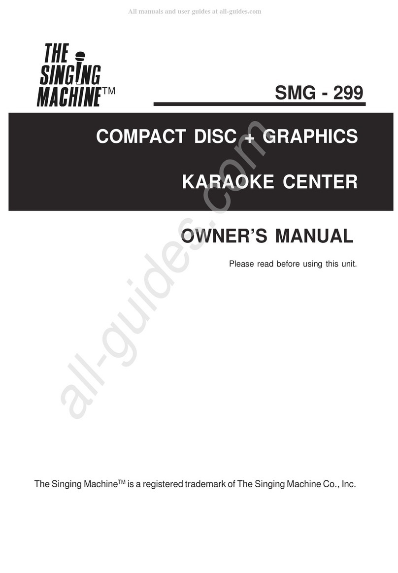 The Singing Machine SMG - 299 User manual