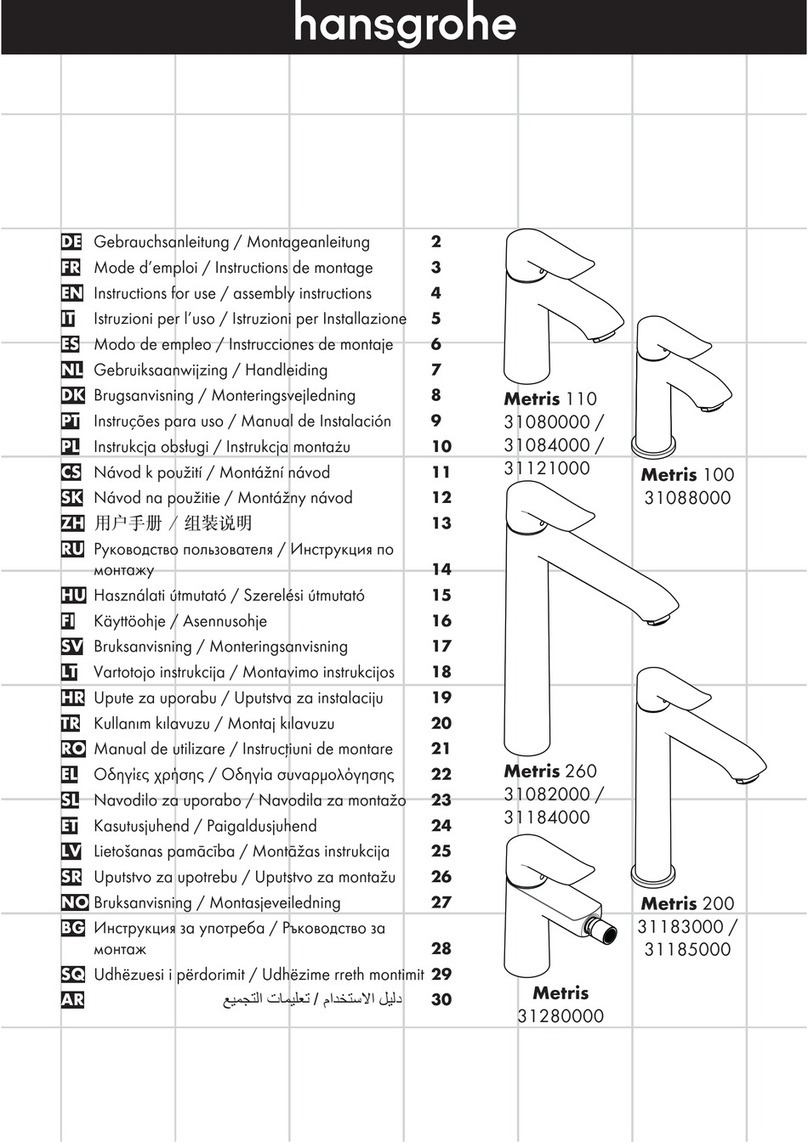 Hans Grohe Metris 110 Series Manual