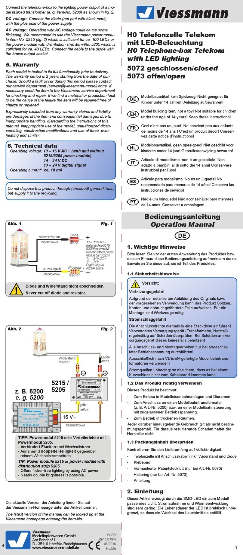 Viessmann 5072 Operation manual