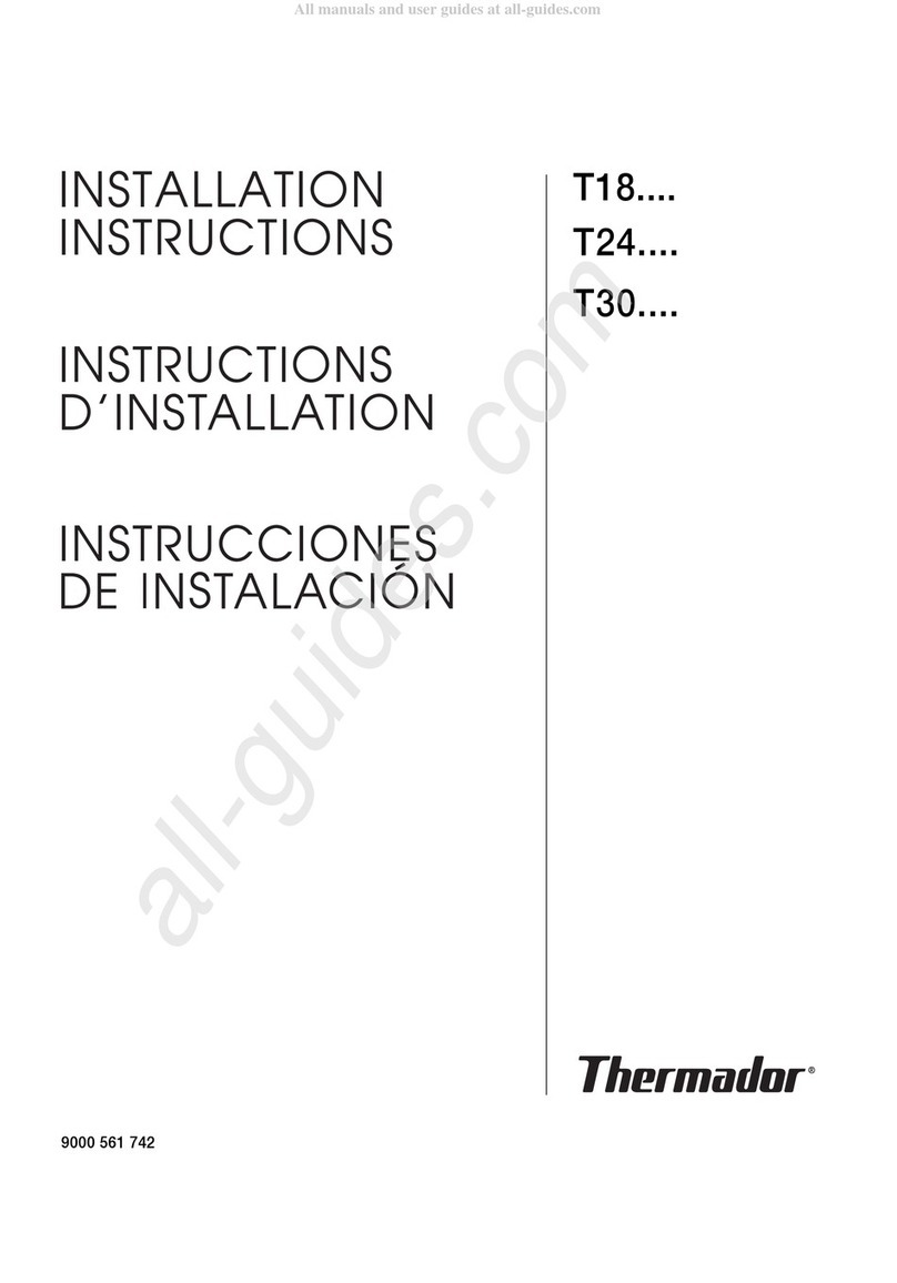 Thermador T18 Series installation instructions
