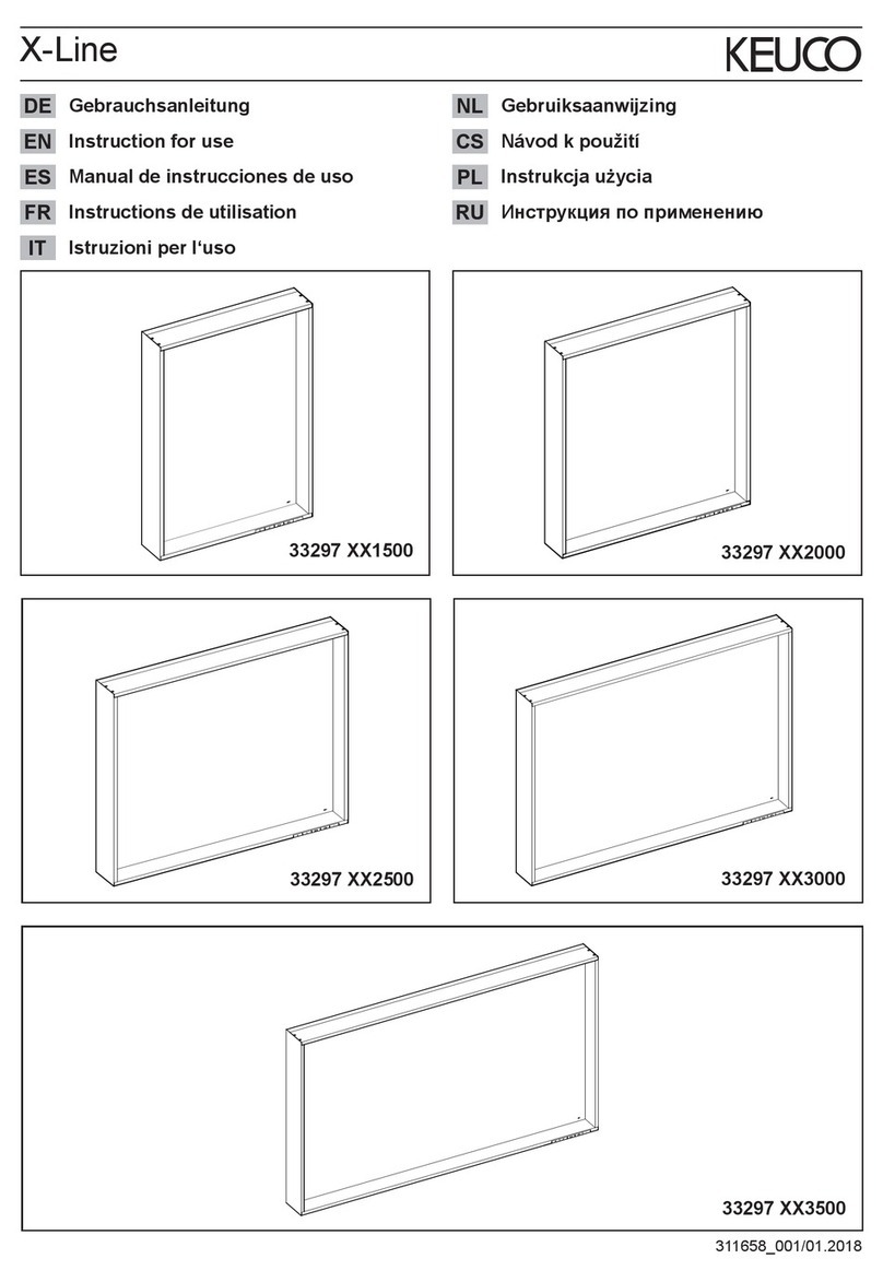 KEUCO X-Line Series Instructions for use
