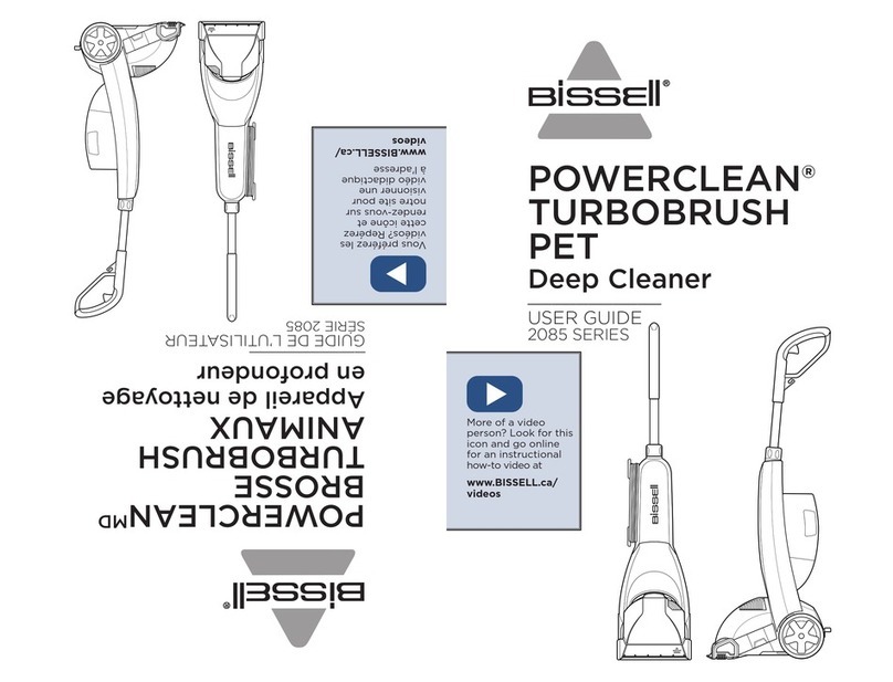Bissell POWERCLEAN TURBOBRUSHPET 2085 Series user guide
