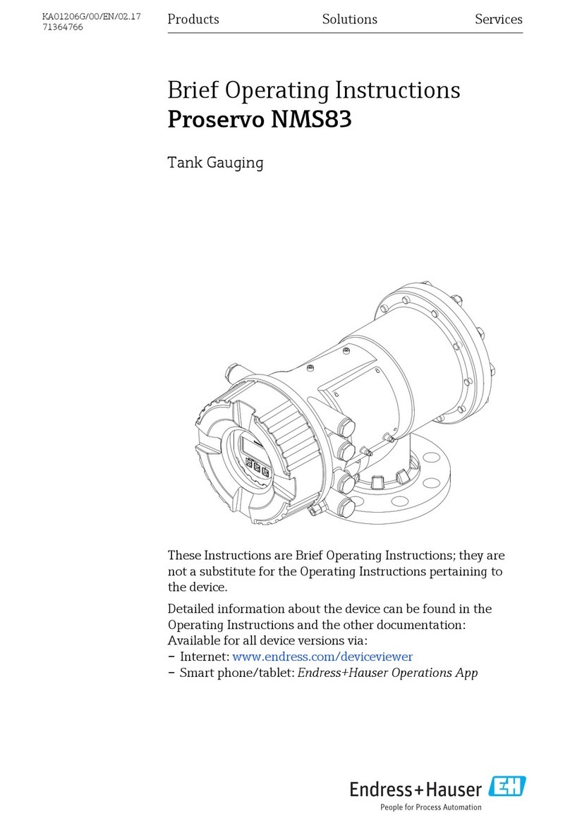 Endress+Hauser Proservo NMS83 Technical specifications