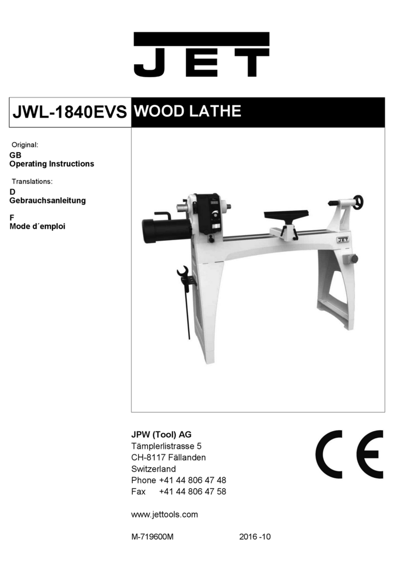 Jet JWL-1840EVS operating instructions