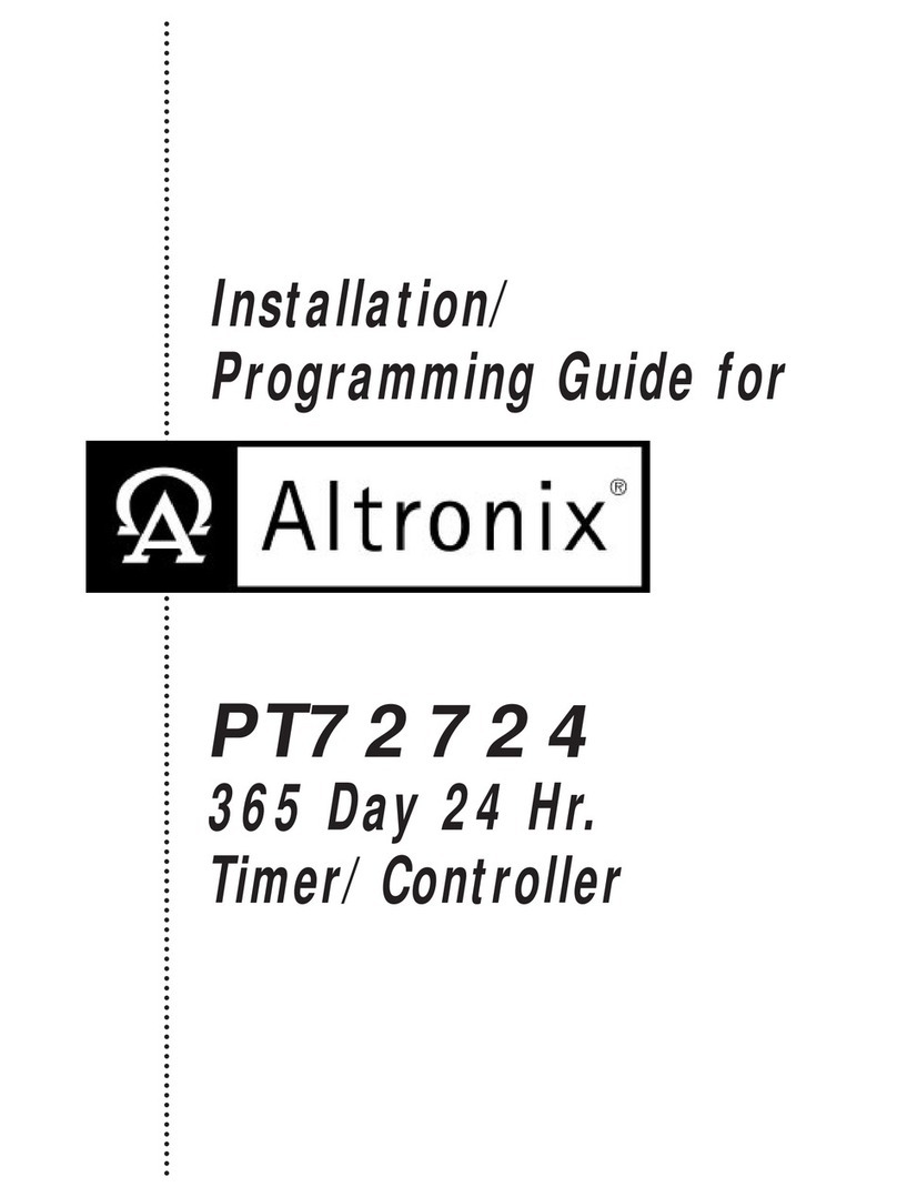 Altronix PT72724 Installation & programming manual Altronix PT72724 Installation & programming manual