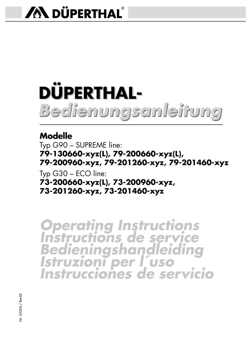 DÜPERTHAL SUPREME Series operating instructions