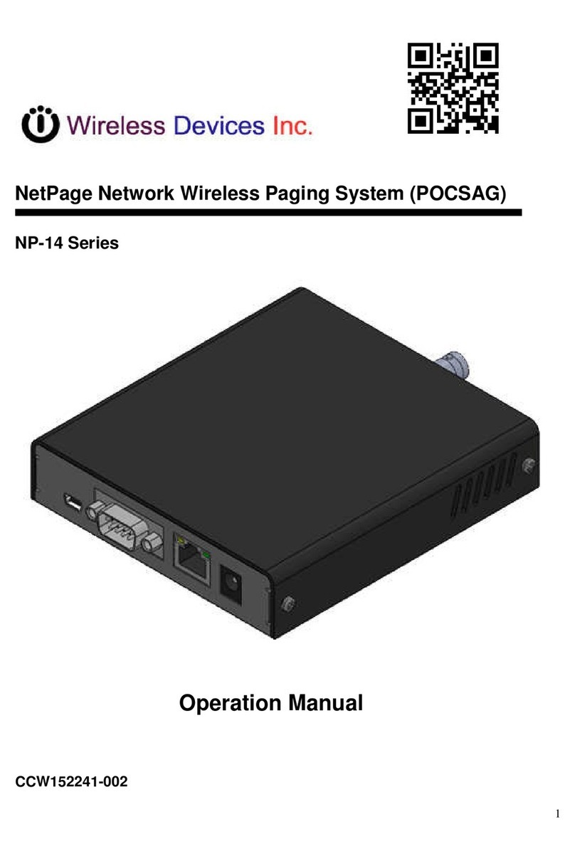 Wireless Devices NetPage NP-14 Series Operation manual