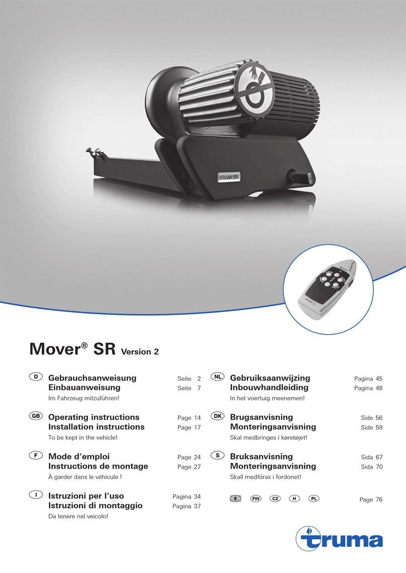Truma Mover SR Version 2 Operating instructions & installation instructions