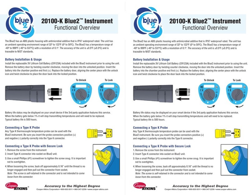 Cooper Atkins Blue2 20100-K Functional Overview