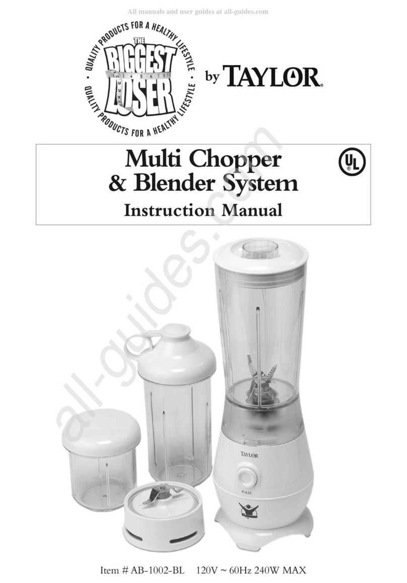 Taylor The Biggest Loser AB-1002-BL instruction manual