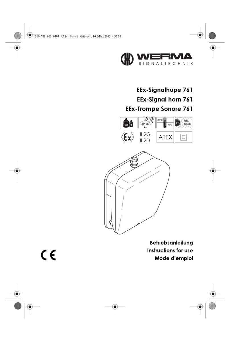 werma EEx-Signal horn 761 Instructions for use
