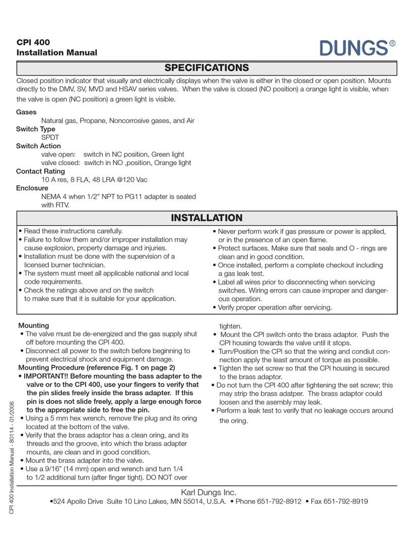 Dungs CPI 400 installation manual