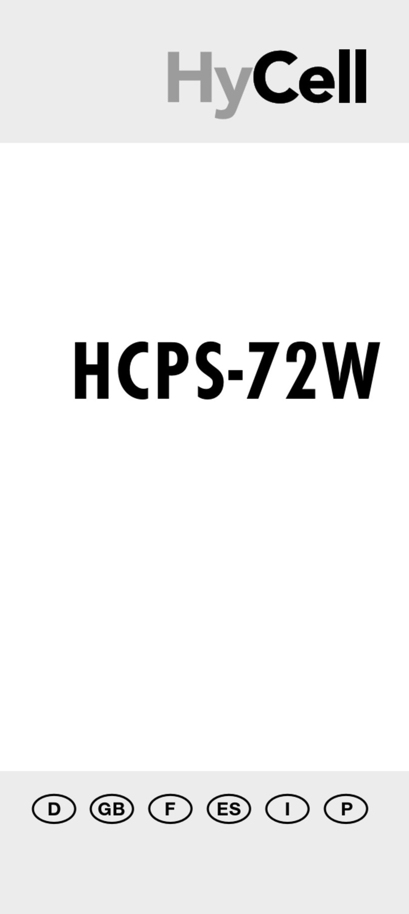HyCell HCPS-72W instructions