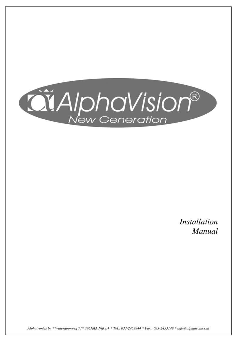 alphatronics AlphaVision New Generation installation manual