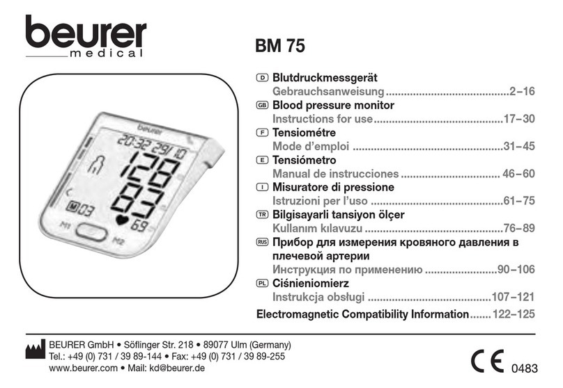 Beurer medical BM 75 User manual