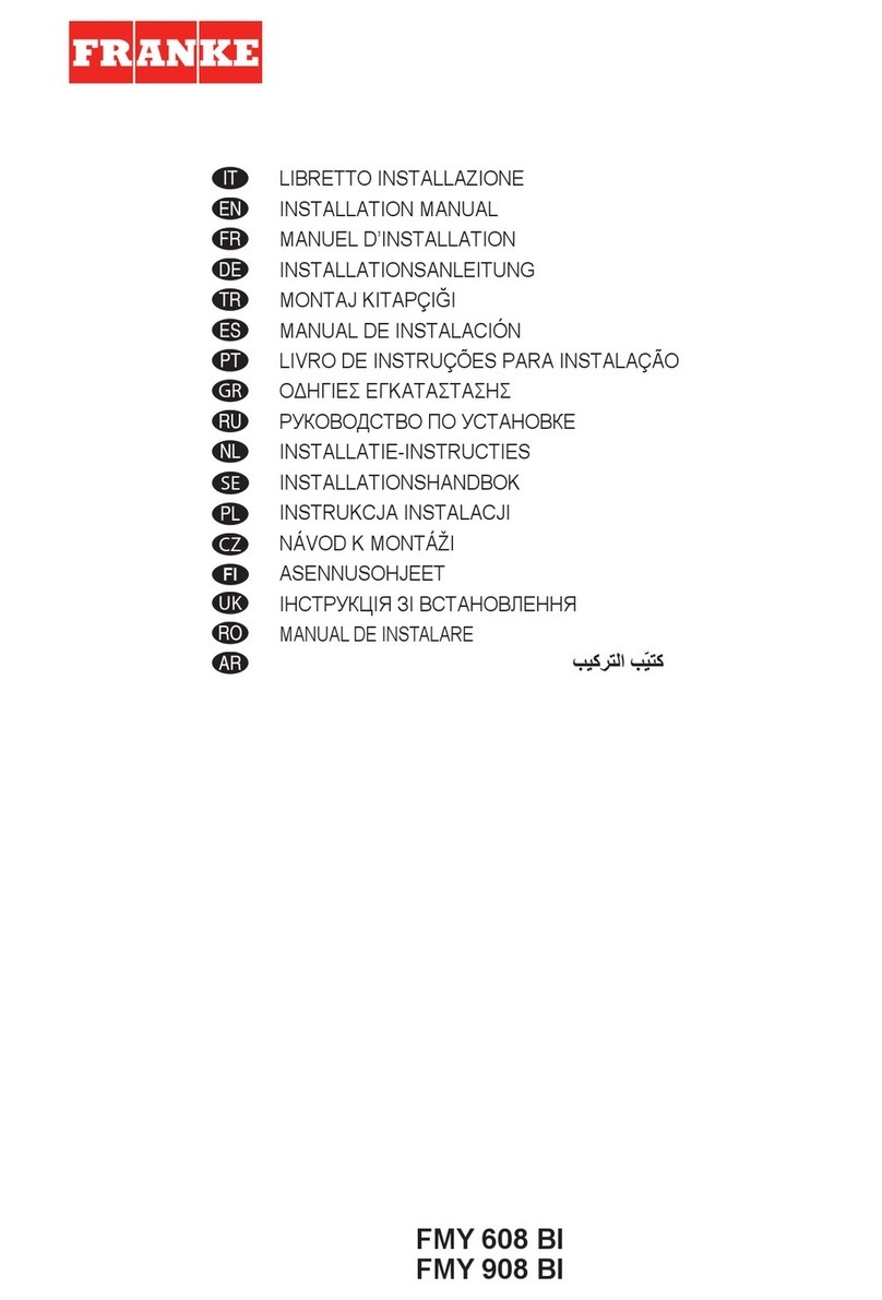 Franke FMY 608 BI installation manual