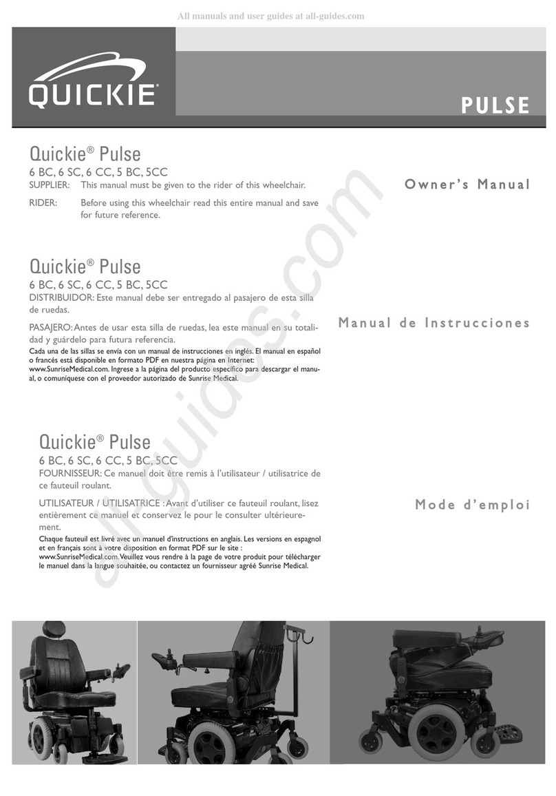 Sunrise Medical Quickie Pulse Series owner's manual