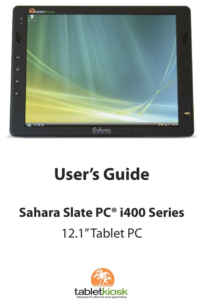 TabletKiosk Sahara Slate PC i400 Series user guide