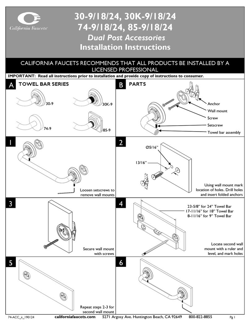 California Faucets 30-9 installation instructions California Faucets 30-9 installation instructions