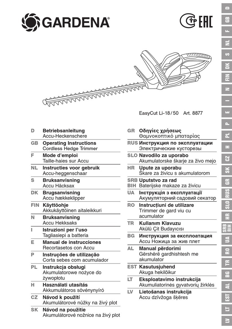 Gardena EasyVut Li-18/50 operating instructions