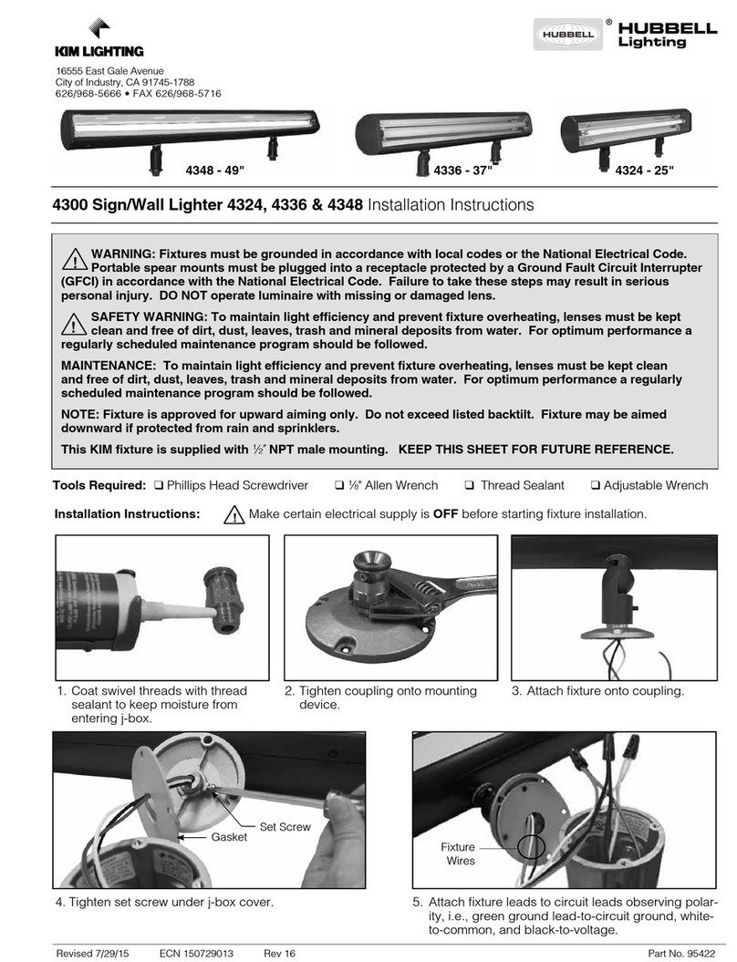 kim lighting 4300 Series User manual