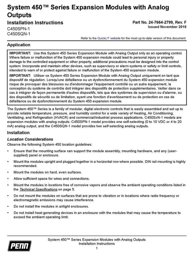 Penn System 450 Series installation instructions