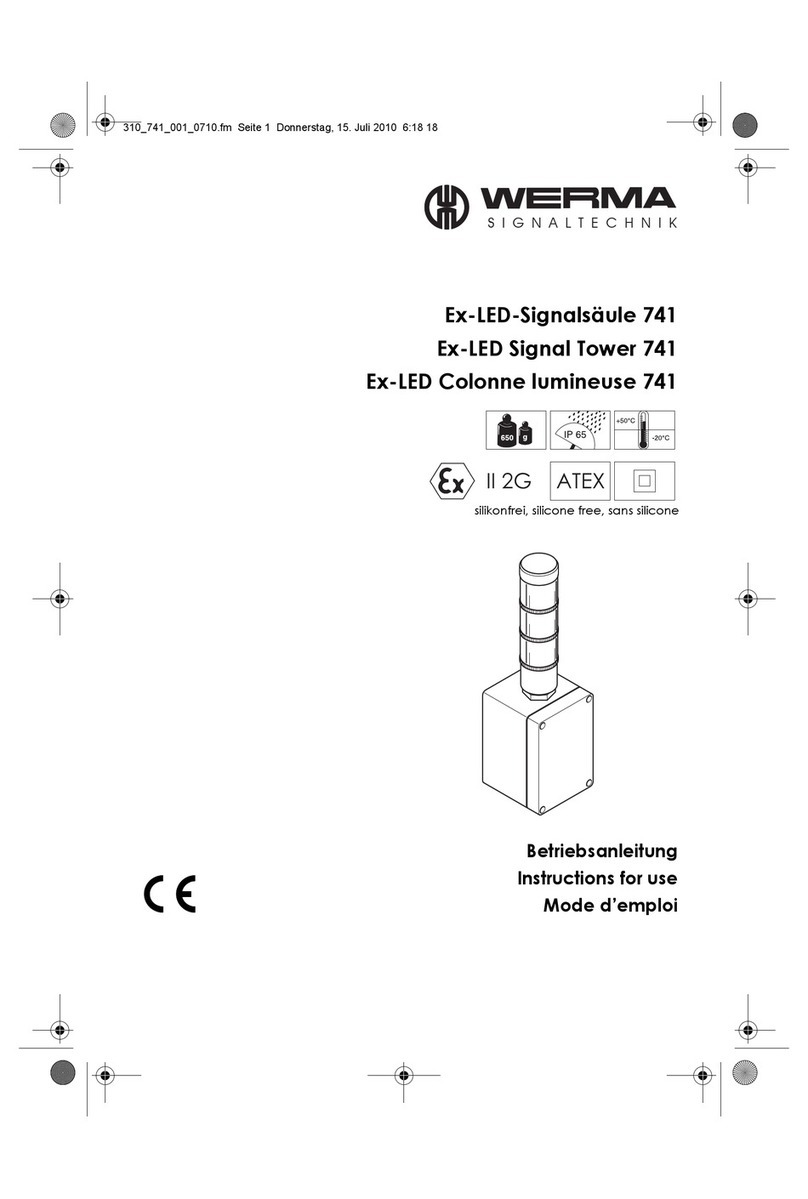 WERMA Signaltechnik Ex-LED Signal Tower 741 User manual