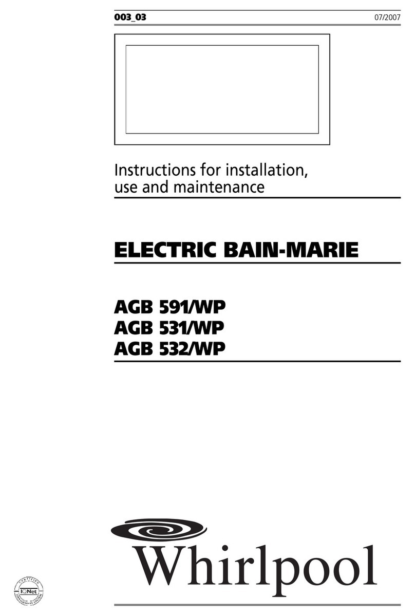 Whirlpool AGB 591/WP Instructions for installation, use and maintenance